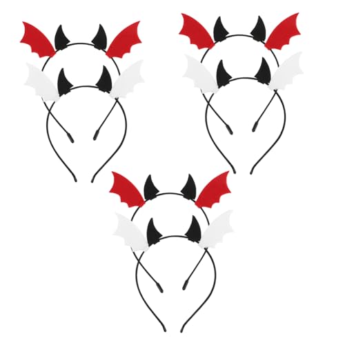 Yardwe 6 Stück Teiliges Halloween Kopfband mit Teufelshörnern und Fledermausohren Vielseitiges Kostümzubehör für Cosplay und Halloween Feiern Leicht und Komfortabel für Erwachsene Yardwe 6 Stück Teiliges Halloween Kopfband mit Teufelshörnern und Fledermausohren Vielseitiges Kostümzubehör für Cosplay und Halloween Feiern Leicht und Komfortabel für Erwachsene von Yardwe