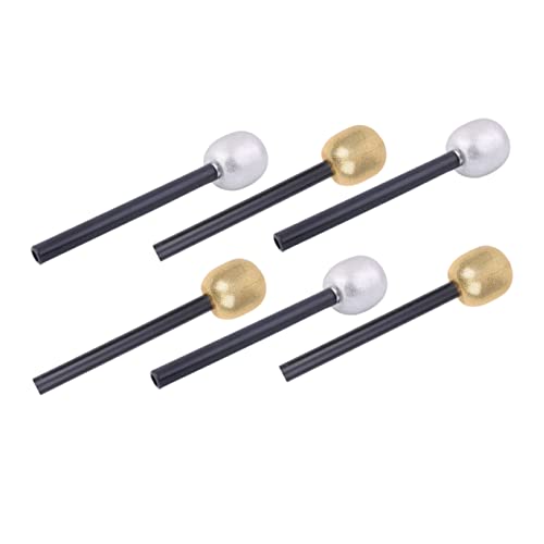 Yardwe 6 Stück Teiliges Halloween Mikrofon Deko Realistische Gesangsrequisiten in Gold und Silber Partyaccessoires für Kostüm und Bühnenauftritte für Erwachsene und Bühnenfeiern von Yardwe