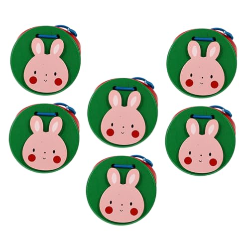 Yardwe 6 Stück Teiliges Kastagnetten für Cartoon Tierdesign Orff Musikinstrument für Frühe Bildung und Musikalische Zufälliges Muster Zufällige Farbe von Yardwe