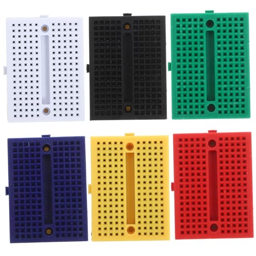 Yardwe 6 Stück Teiliges Mini Breadboard Lötfrei Steckbrett für Wissenschaftliche Experimente Stabiles Steckbrett für Kleine Schaltungen Laborbedarf von Yardwe