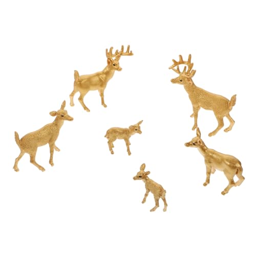 Yardwe 6 Stück Teiliges Mini Weihnachts Rentier Modell Set Realistische Wildtier Dekoration für Schreibtisch Robuste Spielzeugfiguren Fördert Fantasie und Farberkennung Langlebig Yardwe 6 Stück Teiliges Mini Weihnachts Rentier Modell Set Realistische Wildtier Dekoration für Schreibtisch Robuste Spielzeugfiguren Fördert Fantasie und Farberkennung Langlebig von Yardwe