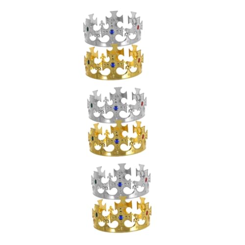Yardwe 6 Stück Teiliges Party Kronen für Geburtstagsfeier Glitzer Design Goldene und Silberne Krone mit Kreuzmotiv Elegantes Kostümzubehör für Festliche Anlässe Yardwe 6 Stück Teiliges Party Kronen für Geburtstagsfeier Glitzer Design Goldene und Silberne Krone mit Kreuzmotiv Elegantes Kostümzubehör für Festliche Anlässe von Yardwe