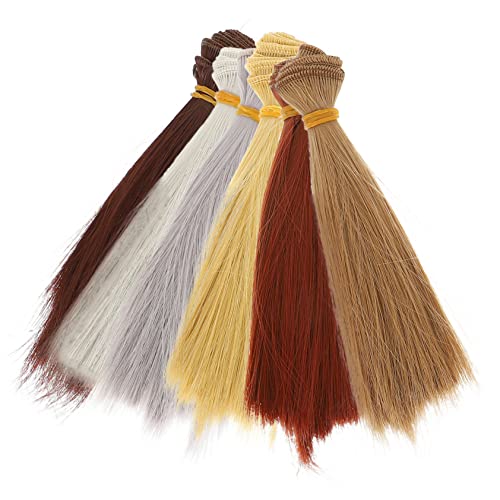 Yardwe 6 Stück Teiliges Puppenperücke Lange Gerade Haarperücke Hochtemperatur Material für Realistische Puppenfrisuren für Kreatives und Puppenstyling Yardwe 6 Stück Teiliges Puppenperücke Lange Gerade Haarperücke Hochtemperatur Material für Realistische Puppenfrisuren für Kreatives und Puppenstyling von Yardwe
