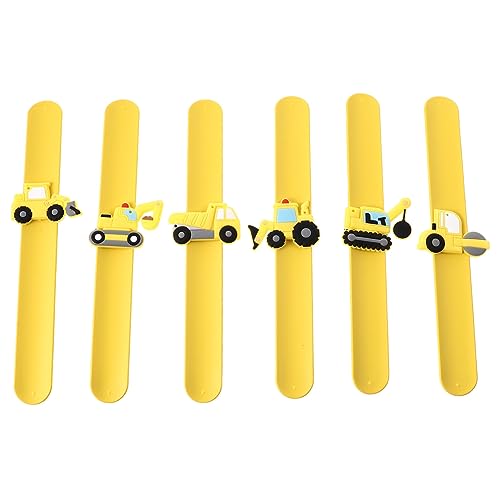 Yardwe 6 Stück Teiliges Silikon Slap Armband mit Cartoon Baustellenfahrzeug Sicher Farbecht zu Händen als Partygeschenk für Geburtstage und Festlichkeiten Yardwe 6 Stück Teiliges Silikon Slap Armband mit Cartoon Baustellenfahrzeug Sicher Farbecht zu Händen als Partygeschenk für Geburtstage und Festlichkeiten von Yardwe