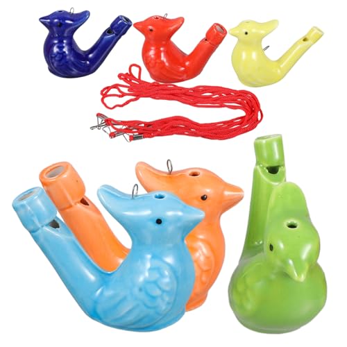 Yardwe 6 Stück Keramik für Kinder Musikinstrumente Party Niedliche Vogel Pfeifen Pädagogisches Spielzeug für Geburtstagsfeiern Ostern von Yardwe