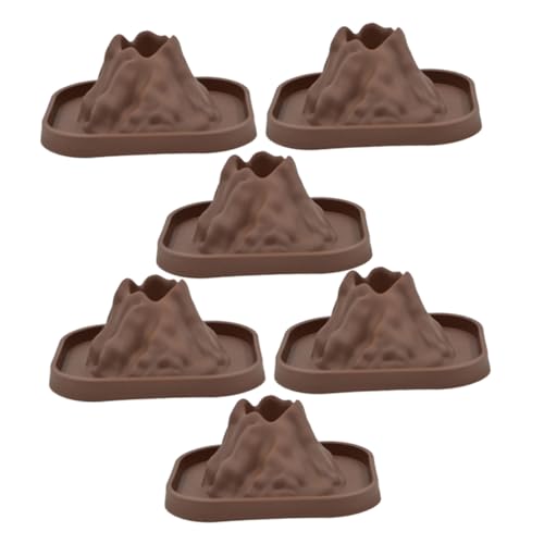 Yardwe 6 Stück Vulkanformschale Vulkan-bausatz Vulkanwissenschaftliche Modelle Riesiges Vulkanmodell Für Lernspielzeuge Modelle Von Vulkanausbrüchen Vulkanmodelle Coffee Plastik von Yardwe