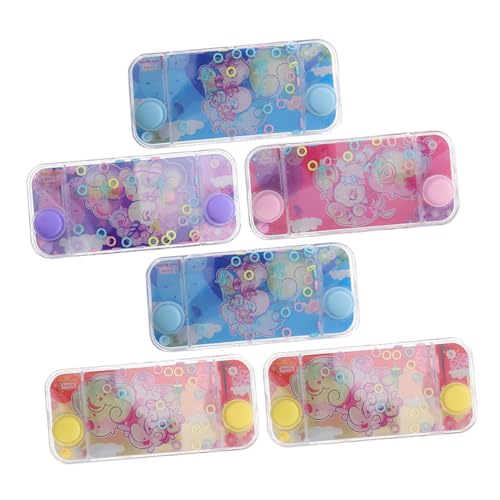 Yardwe 6 Stück mit Wasserring Toss-Ring-Spiel Handheld-Spiel tragbares Spielspielzeug Handheld-Wurfspiel Wasserring-Spiel tragbares wasserspiel Plastik von Yardwe