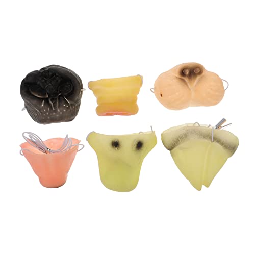 Yardwe 6 Stück tierische Nase Streich beängstigend Maske für Cosplay Halloween-Tier Hase lustige Tiermaske Tiermasken Nasenmaske Halloween-Maske Vinyl Colorful von Yardwe