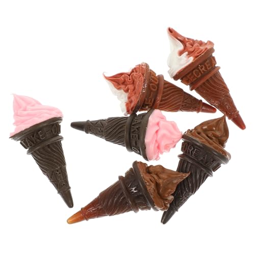 Yardwe 6 Stück verschleißfestes kleines Mini Party Zapfen parfümfrei für Eiscreme für 7-9-jährige Mädchen verschleißfestes Puppeneis Harz Coffee von Yardwe