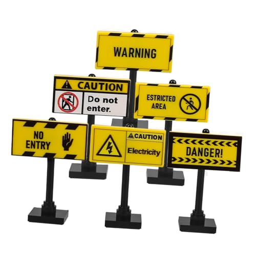 Yardwe 6 Stücke Warnschild Verkehrszeichen Abs von Yardwe