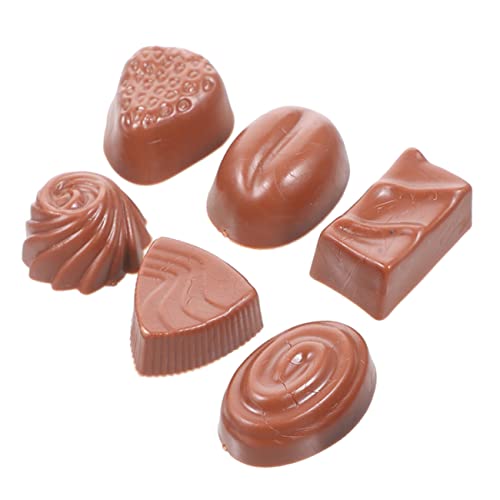 Yardwe 6 Teiliges Schokoladen Requisitenmodell Schokoladenmodell Realistisch Rund Gefälschte Dunkle Verpackungen Ihre Schokoladen Großpackung Schokoladen Multipack Lebensmittel von Yardwe