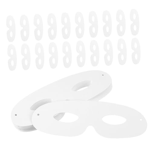 Yardwe 60 Sätze Leere Weiße Papiermasken für Diy Kunstprojekte Farbige Masquerade Gesichtsmasken mit Schnüren für Halloween Karneval und Cosplay Zubehör Yardwe 60 Sätze Leere Weiße Papiermasken für Diy Kunstprojekte Farbige Masquerade Gesichtsmasken mit Schnüren für Halloween Karneval und Cosplay Zubehör von Yardwe
