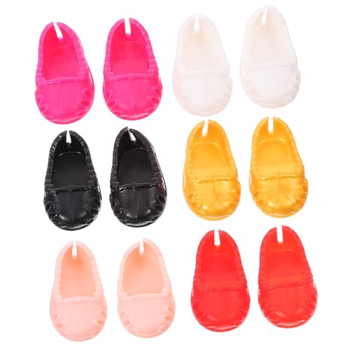 Yardwe 6Paare Mini Puppenschuhe für Mädchen Niedliche Kunststoffschuhe für Puppen für Puppenliebhaber Yardwe 6Paare Mini Puppenschuhe für Mädchen Niedliche Kunststoffschuhe für Puppen für Puppenliebhaber von Yardwe