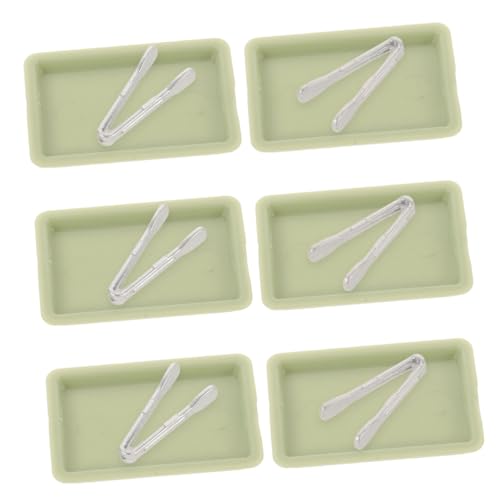 Yardwe 6Sätze Backset Teilig Puppenhaus Küchenzubehör Mit Brot Tabletts Und Zangen DIY Für Puppenhaus Bäckerei Kreative Dekoration Yardwe 6Sätze Backset Teilig Puppenhaus Küchenzubehör Mit Brot Tabletts Und Zangen DIY Für Puppenhaus Bäckerei Kreative Dekoration von Yardwe