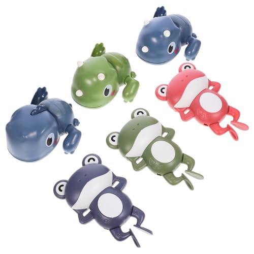 Yardwe 6Stücke Aufziehbares Badespielzeug Für Frosch Und Dinosaurier Design Wasserspielzeug Für Badewanne Und Pool Für Reisen Und Fördert Und Kreativität von Yardwe