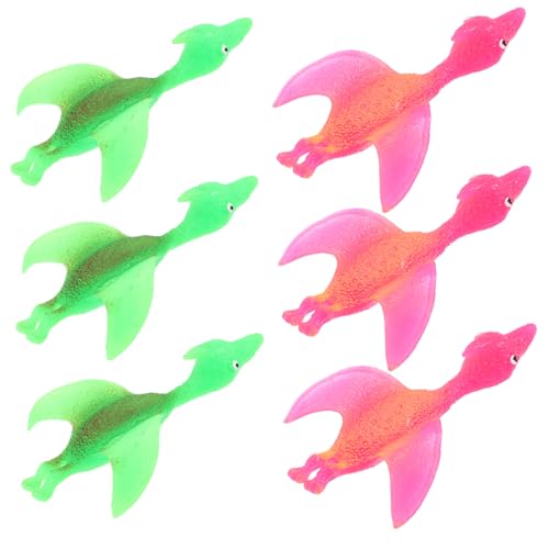 Yardwe 6Stücke Dinosaurier Fingerkatapult Dehnbar Und Langlebig Für Entspannungs Und Partyspielzeug Für Geburtstagsgeschenke Und Feierlichkeiten von Yardwe