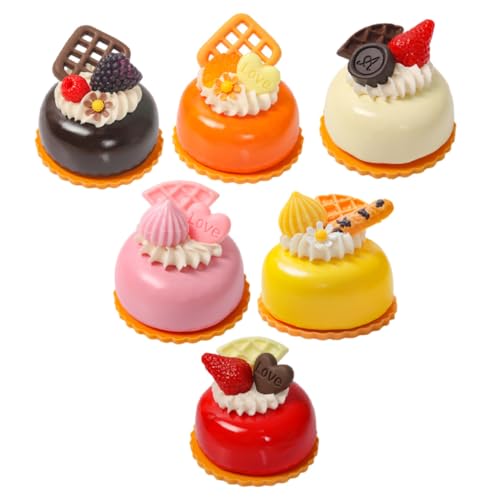 Yardwe 6Stücke Gefälschte Kuchenmodelle Realistische Dessert Deko Hochwertige Foto Requisiten Tischdekoration Für Feiern Langlebige Und Lebensechte Ausführung Für Stilvolle von Yardwe