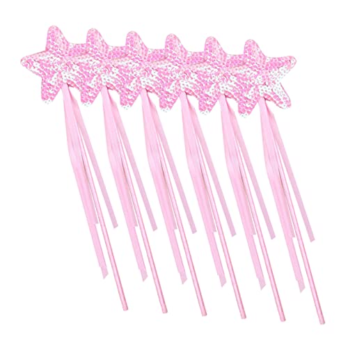 Yardwe 6Stücke Glitzer Zauberstäbe Für Sternförmige Feenstäbe Mit Pailletten Für Karneval Cosplay Und Geburtstagsfeiern Perfektes Für Kleine Feenliebhaber von Yardwe