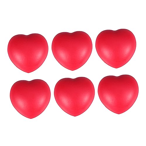 Yardwe 6Stücke Herzform PU Ball Lustige Stressbälle Für Entspannungs Und Druckentlastungsbälle Für Geburtstagsgeschenke Und Spielspaß von Yardwe