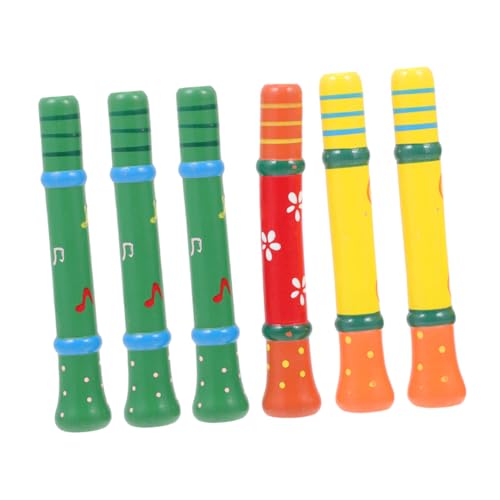 Yardwe 6Stücke Holz Pfeife Holzpfeifen Für Kreative Musikspiele Und Frühe Sicher Und Tragbar Für Für Kleine Musiker von Yardwe