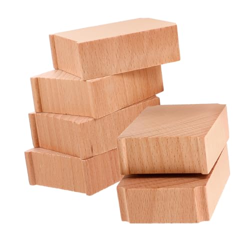 Yardwe 6Stücke Holz Zugbrückenstützen Erhöhte Gleise Und Stabile Für Holzeisenbahn Zubehör Für Kreative Zuglayouts Und Spielspaß von Yardwe