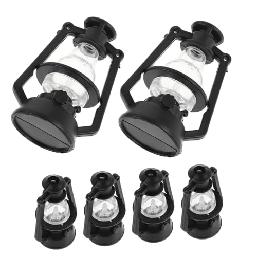 Yardwe 6Stücke Kerosinlampe für Puppenhäuser Vintage Dekoration Handgefertigte Laterne mit Warmem Licht für Gestaltung von Puppenhaus Szenen und Sammlerstücke Yardwe 6Stücke Kerosinlampe für Puppenhäuser Vintage Dekoration Handgefertigte Laterne mit Warmem Licht für Gestaltung von Puppenhaus Szenen und Sammlerstücke von Yardwe