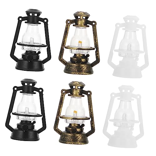 Yardwe 6Stücke Kerosinlampen Für Puppenhaus Retro Laternen Und Zubehör Für Kreative DIY Projekte Und Rollenspiele von Yardwe