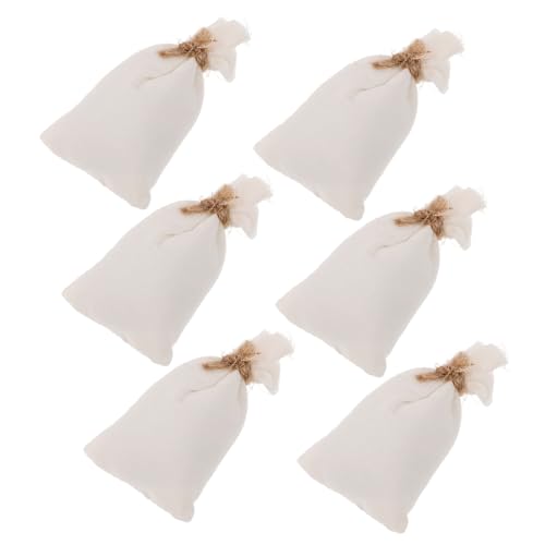 Yardwe 6Stücke Mini Lebensmittelbeutel Für Puppenhaus Dekoration Realistische Küchenaccessoires Baumwollmaterial Für Weihnachts Spielfiguren Und Szenen von Yardwe