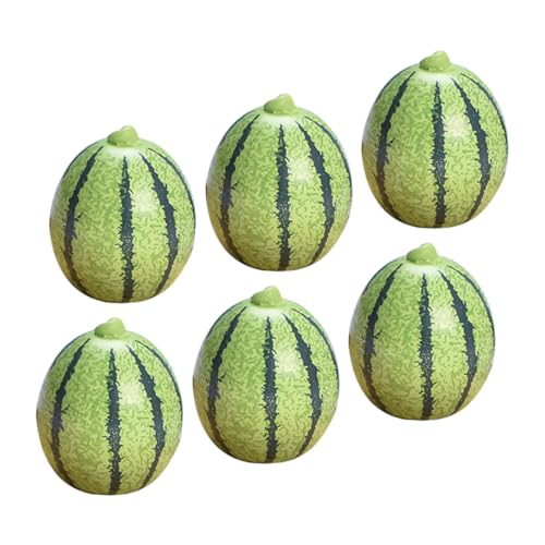 Yardwe 6Stücke Mini Wassermelonen Modelle Gefälschte Wassermelonen Puppenhaus Dekorationen Künstliche Früchte Für Foto Requisiten Hochwertige Harz Designs Für Langlebige von Yardwe