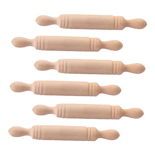 Yardwe 6Stücke Rolling Pin Für Spielzeugküchen Für Puppenhaus Und Kognitive Entwicklung Von Kindern Mini Küchenwerkzeug Für Kreatives Und Lernspiele von Yardwe