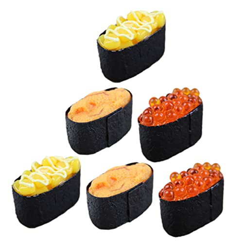 Yardwe 6Stücke Teiliges Gefälschtes Sushi Modell Künstliche Lebensmitteldekoration Für Foto Requisiten Leicht Und Tragbar Für Sushi Restaurants Und Tischdekoration von Yardwe