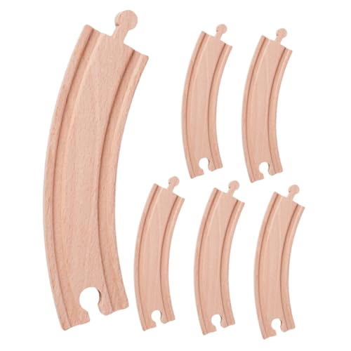 Yardwe 6Stücke Teiliges Holzstrecke Spielzeugzüge Mit Gebogenen Und Kreativen Szenen Für Fantasievolles Und Lernen Für Kleine Eisenbahnliebhaber Yardwe 6Stücke Teiliges Holzstrecke Spielzeugzüge Mit Gebogenen Und Kreativen Szenen Für Fantasievolles Und Lernen Für Kleine Eisenbahnliebhaber von Yardwe