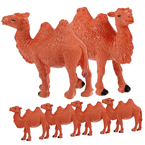 Yardwe 6Stücke Teiliges Kamelspielzeug Realistische Kamelstatuen Für Garten Und Kinderzimmer Dekoration Sicher Und Wiederverwendbar Für Miniaturlandschaften von Yardwe