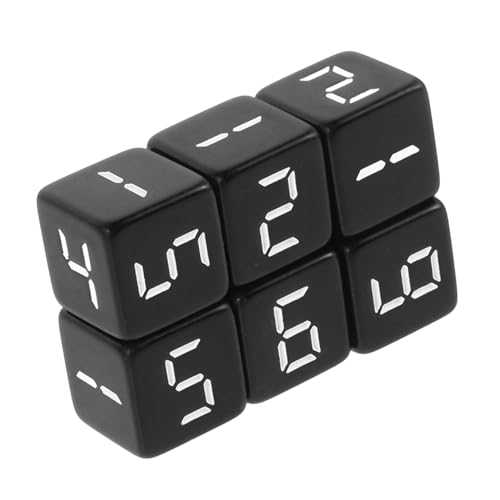 Yardwe 6stücke Teiliges Kompaktes Harz-zahlenwürfel-Set Für Brettspiele Und Numerisches Lernen Tragbare Würfel Für Familienunterhaltung Und Partys von Yardwe
