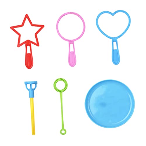 Yardwe 6Stücke Teiliges Seifenblasen Spielzeugset für Blasenmacher für Outdoor Aktivitäten Leicht und Langlebig für Partys und Freizeitspaß von Yardwe