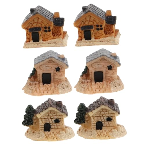 Yardwe 6Stücke Villa Figuren aus Harz Puppenhaus Deko Accessoires für Mikrolandschaften Bonsai Terrarium Einzigartiges Design für Gemütliche Yardwe 6Stücke Villa Figuren aus Harz Puppenhaus Deko Accessoires für Mikrolandschaften Bonsai Terrarium Einzigartiges Design für Gemütliche von Yardwe
