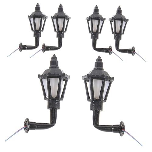 Yardwe 6Stücke Wandleuchte Modell DIY Dekorative Lampe Für Miniaturhäuser Warmweiß Hochwertige Modellbeleuchtung Für Regal Für Kreative Projekte von Yardwe