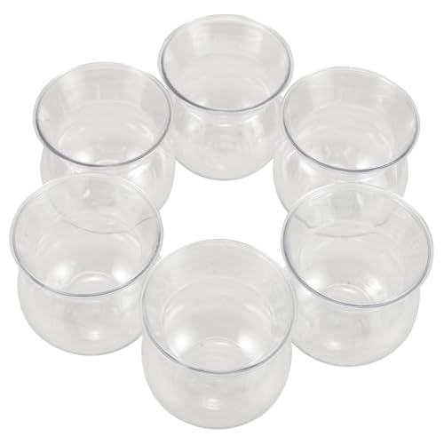 Yardwe 6stücke Mini-blumentopf Aus Klarem Kunststoff Kleiner Topf Für Pflanzen Tischdeko Transparent Für Junge Mädchen Und Anfänger Geeignet Einfach Zu Reinigen von Yardwe