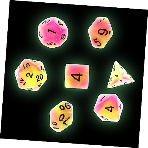 Yardwe 7 Stück Gaming-Würfel-Requisiten Spielwürfel leuchtende Würfel Unterhaltungswürfel Würfel für Rollenspiele Zubehör für Partywürfel lustige Würfel Brettspiel Würfel Harz Grün Yardwe 7 Stück Gaming-Würfel-Requisiten Spielwürfel leuchtende Würfel Unterhaltungswürfel Würfel für Rollenspiele Zubehör für Partywürfel lustige Würfel Brettspiel Würfel Harz Grün von Yardwe
