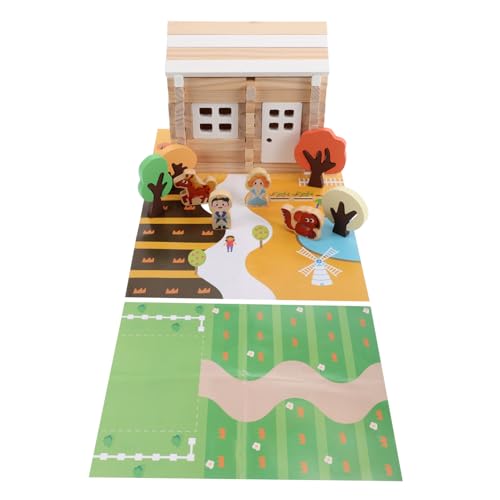 Yardwe 75Stücke Teiliges Holzbaukasten für Kreatives Frühkindlichen Entwicklung mit Luban Zapfenstruktur für Zuhause und Vorschule Entwickelt Fantasie von Yardwe