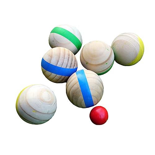 Yardwe 7St Bodenkugel für kinderspielzeug sommerspielzeug Outdoor Toys lustige Bälle Kinderbälle Boccia im französischen Stil Boccia Holz Yardwe 7St Bodenkugel für kinderspielzeug sommerspielzeug Outdoor Toys lustige Bälle Kinderbälle Boccia im französischen Stil Boccia Holz von Yardwe