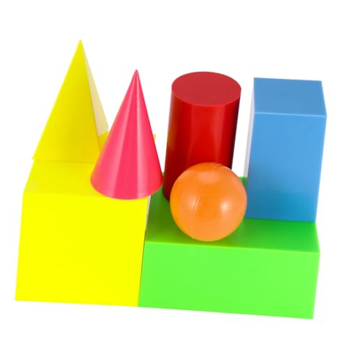 Yardwe 7Stücke Teiliges Geometrisches Bausteinspielzeug aus Langlebigem Lernspielzeug für Kreativität und Hand Augen Koordination für Unterricht von Yardwe