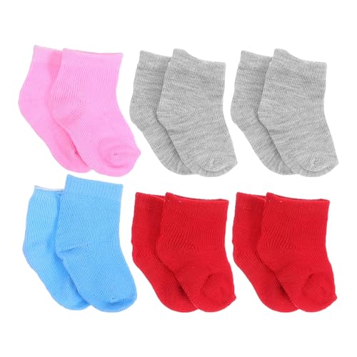 Yardwe 8 Paar Dekorative Puppensocken für 18-Zoll-Puppen, Mini-socken, Spielzeug für Spielhaus-Ornamente von Yardwe
