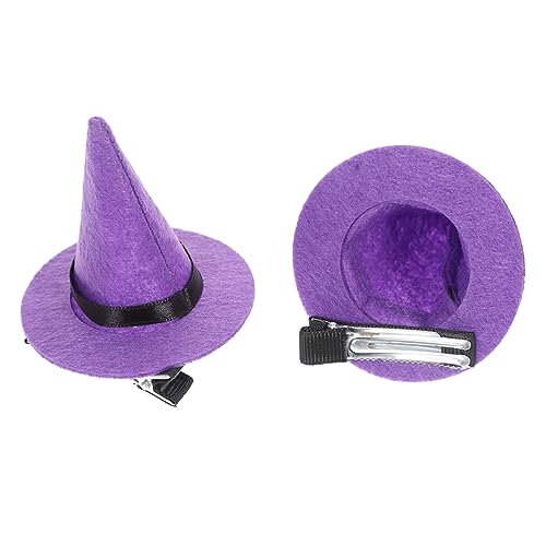 Yardwe 8 Stck Halloween Haarklammern Mini Hexenhut Haarspangen Trendiger Haarschmuck für Frauen Leichter Clip Haar Accessoire für Halloween Kostüm Party und Cosplay von Yardwe