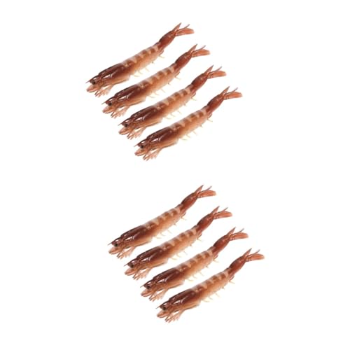 Yardwe 8 Stck Teiliges Realistisch Gestaltetes Garnelenmodell aus Langlebigem PVC Naturgetreue Simulation für Schreibtischdekoration und Pädagogisches Kreativität und Vorstellungskraft von Yardwe