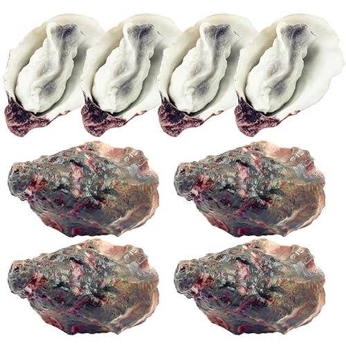 Yardwe 8 Stck. Simulationsausternmodell gefälscht Simulation Austernmodell Stütze Prop Meeresfrüchte verkleidungsaccessoires tischdeko esstisch realistisches Essen Austernmodell Prop PVC von Yardwe