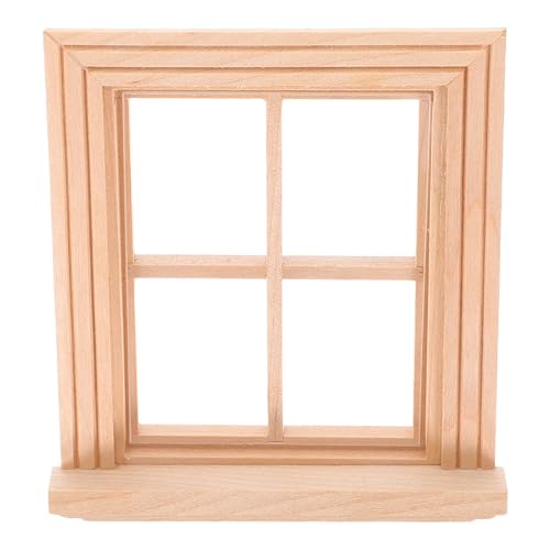 Yardwe 8 Stück Fensterrahmen Aus Holz Für Puppenhäuser: 1:12 Mini-Möbel DIY-Schlafzimmerzubehör Für Puppenhäuser von Yardwe