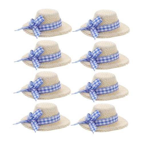 Yardwe 8 Stück Miniatur-strohhüte Mit Schleife Zum Basteln Für Puppen Puppenzubehör Yardwe 8 Stück Miniatur-strohhüte Mit Schleife Zum Basteln Für Puppen Puppenzubehör von Yardwe