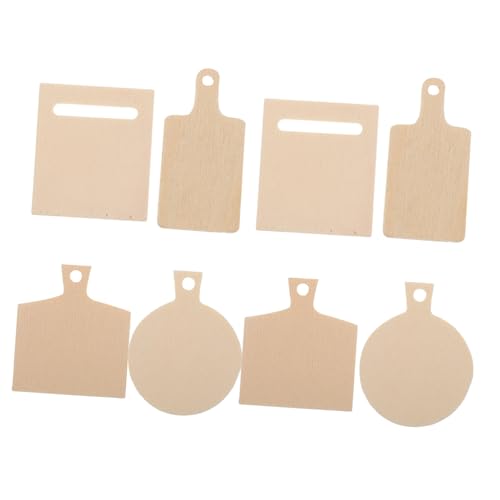 Yardwe 8 Stück Mini Schneidebretter Modell Schneidebrett Miniatur Küchen Wurstbrett Griffe Dekoratives Schneidebrett Miniatur Für Puppenhaus Mini Küche Holz Beige von Yardwe