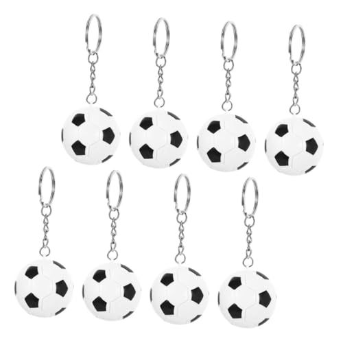 Yardwe 8 Stück Teiliges Fußball Schlüsselanhänger Metall Anhänger Klassisch Soccer Ball Design Robuste Sport Zubehör als Taschenanhänger Geschenkidee für Fußballfans Party Gastgeschenke von Yardwe